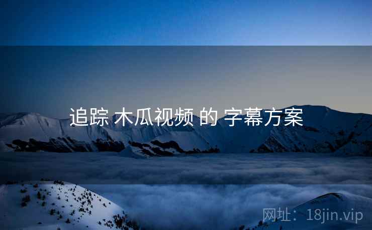 追踪 木瓜视频 的 字幕方案