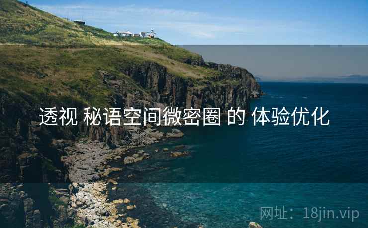 透视 秘语空间微密圈 的 体验优化