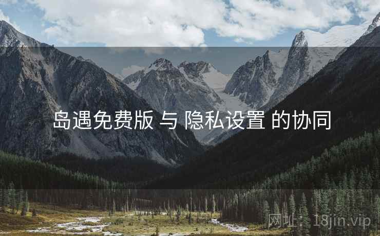 岛遇免费版 与 隐私设置 的协同