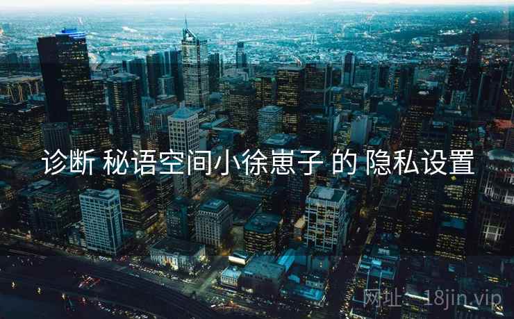诊断 秘语空间小徐崽子 的 隐私设置