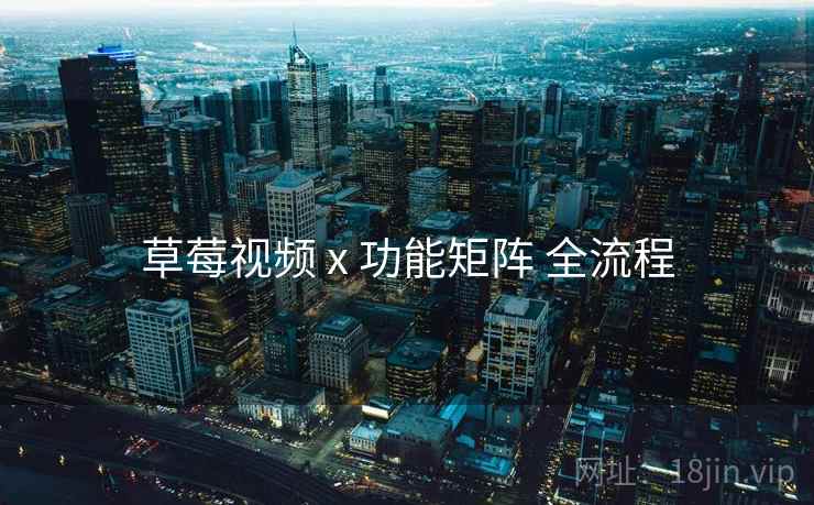 草莓视频 x 功能矩阵 全流程