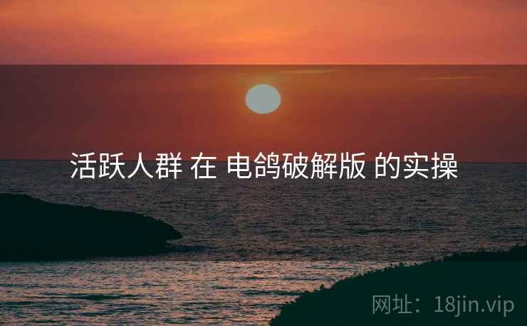 活跃人群 在 电鸽破解版 的实操