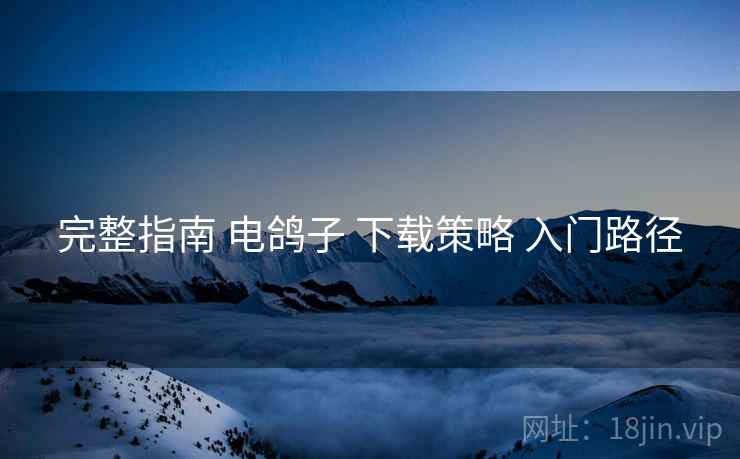 完整指南 电鸽子 下载策略 入门路径