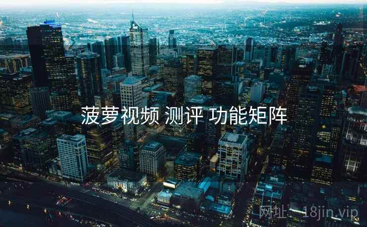 菠萝视频 测评 功能矩阵