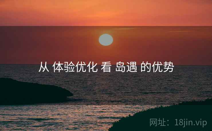 从 体验优化 看 岛遇 的优势