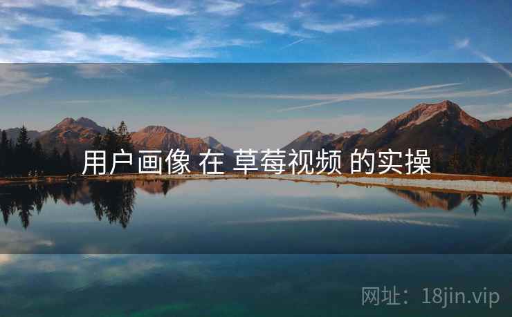 用户画像 在 草莓视频 的实操